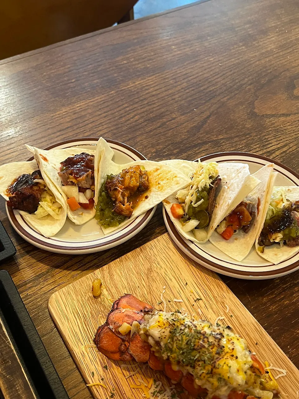 Wrapping barbecue in a tortilla