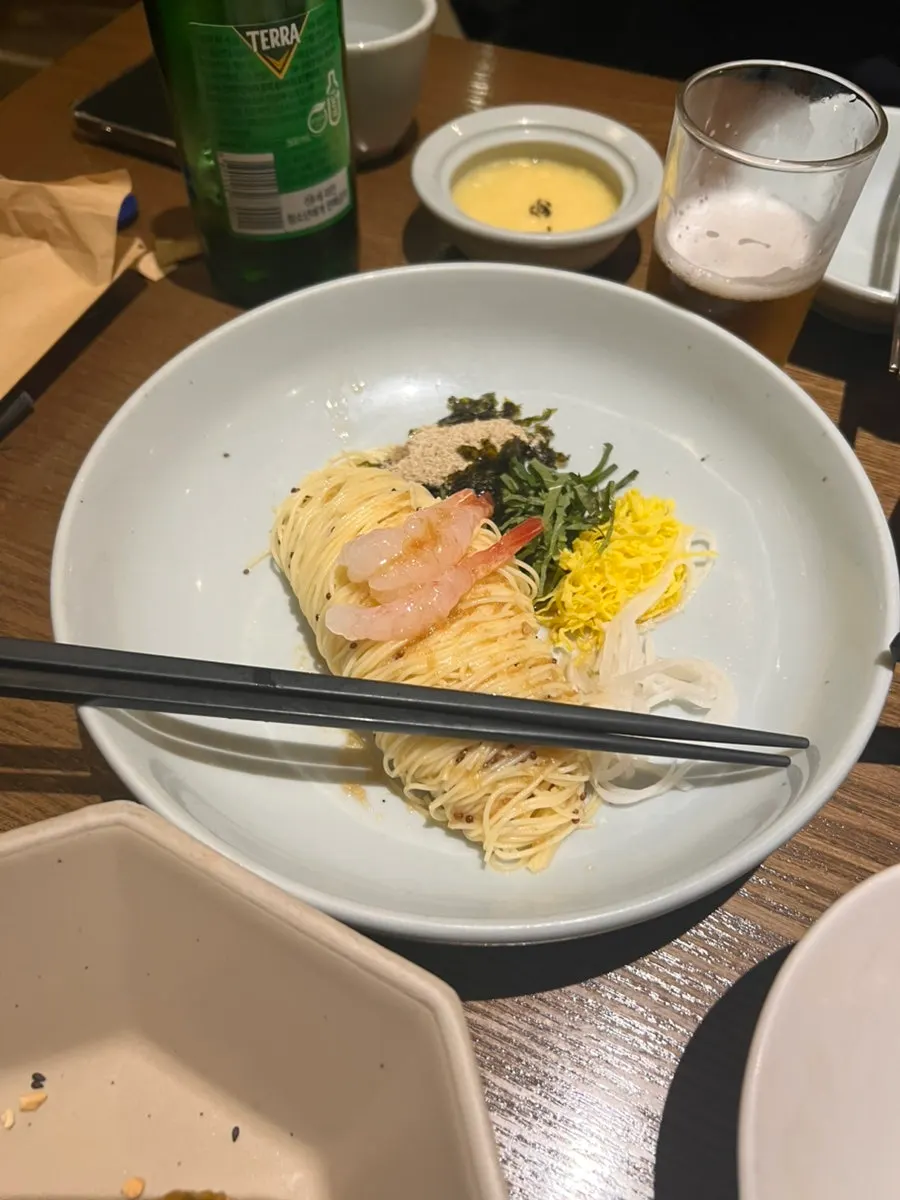 단새우 들기름 카펠리니 한 접시