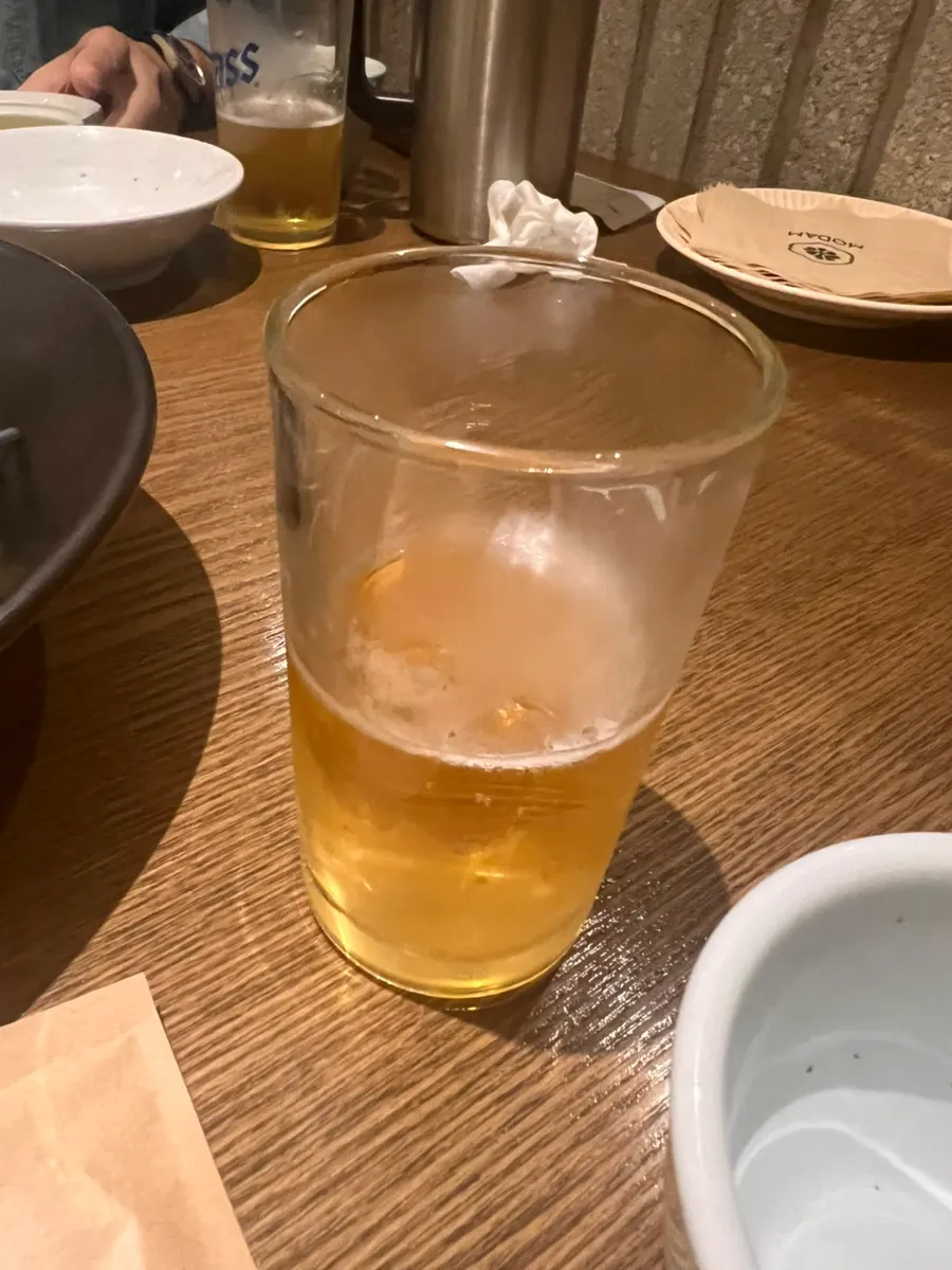 식사와 함께 곁들인 맥주