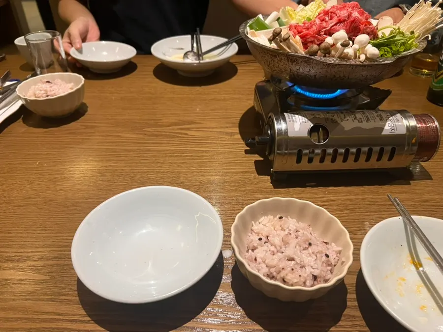끓고 있는 한우 불고기 전골