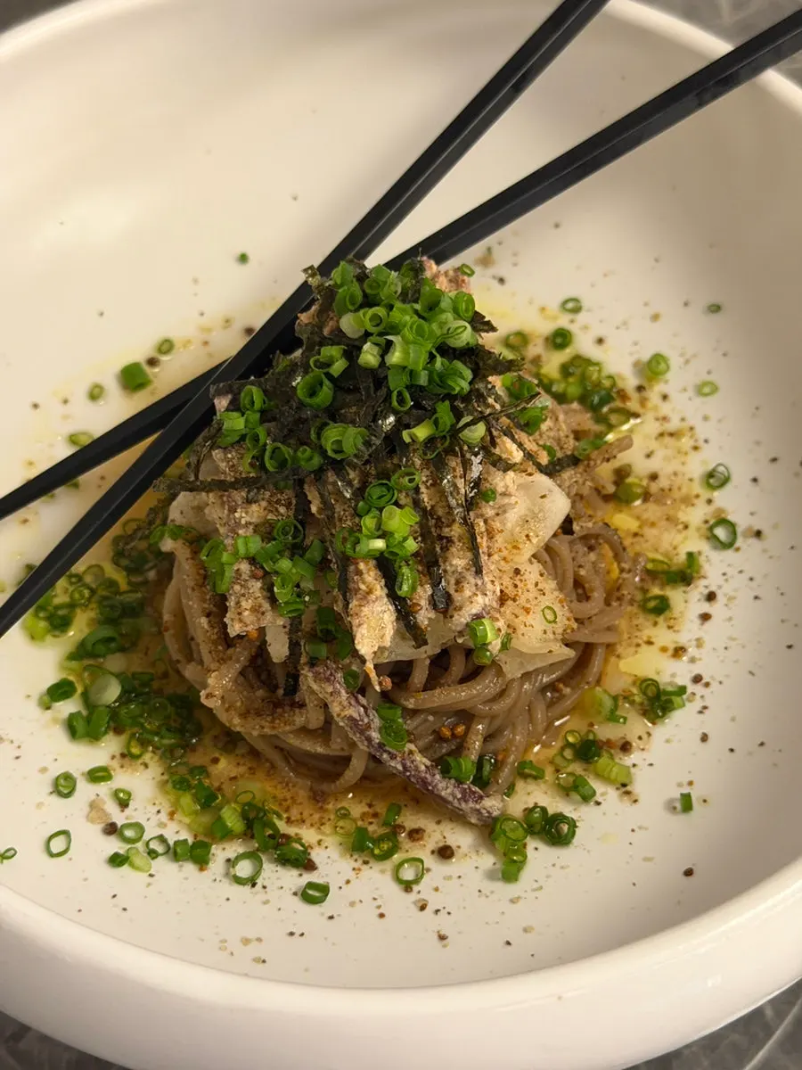 A plate of fried eggplant