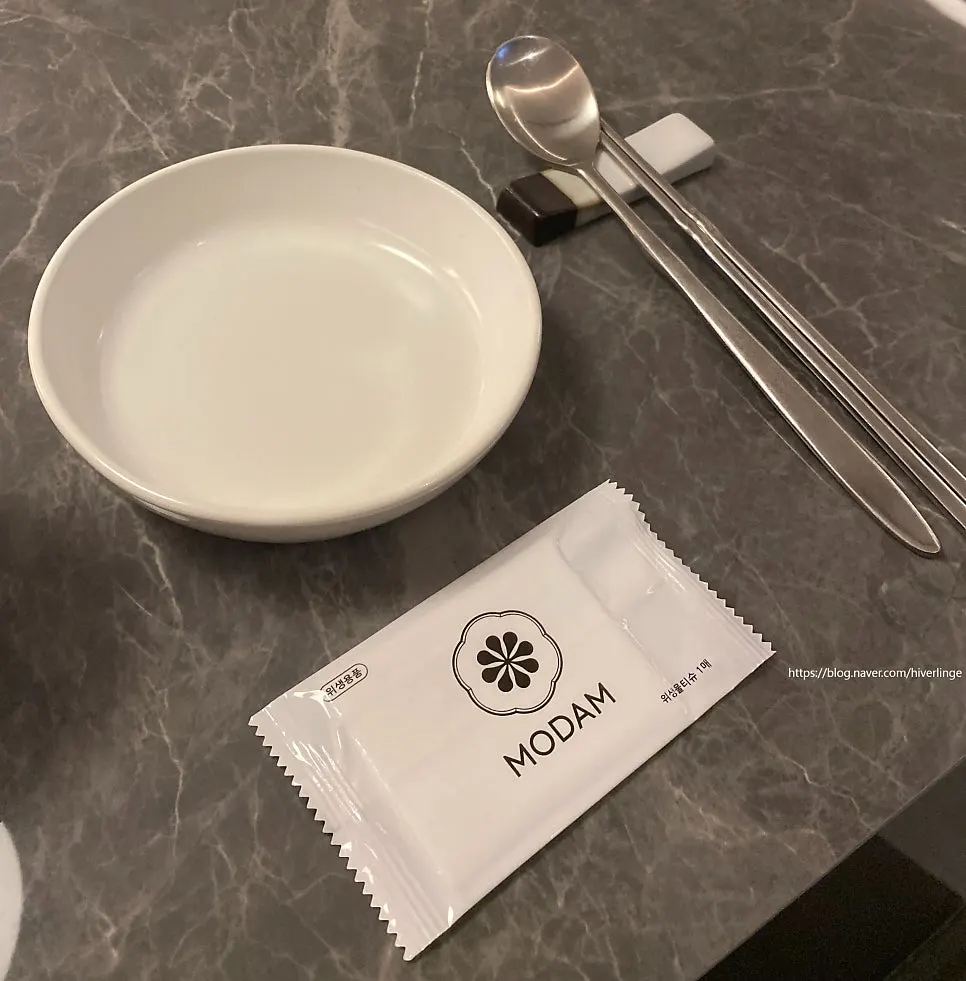 Order details for the Korean beef sirloin set and maekjeok grill