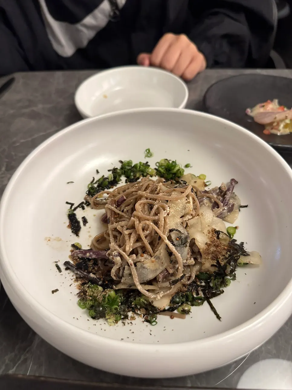 Close-up of the bugak dish