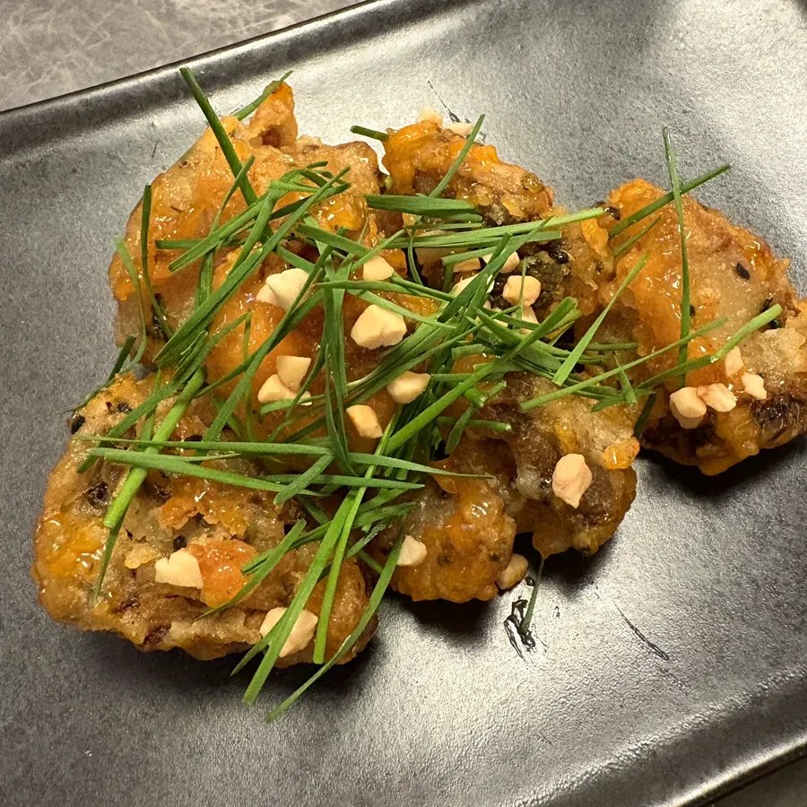 Shiitake mushrooms tossed in citrus sauce