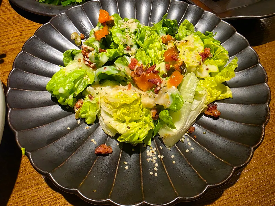 Salad with whole-grain yuzu dressing