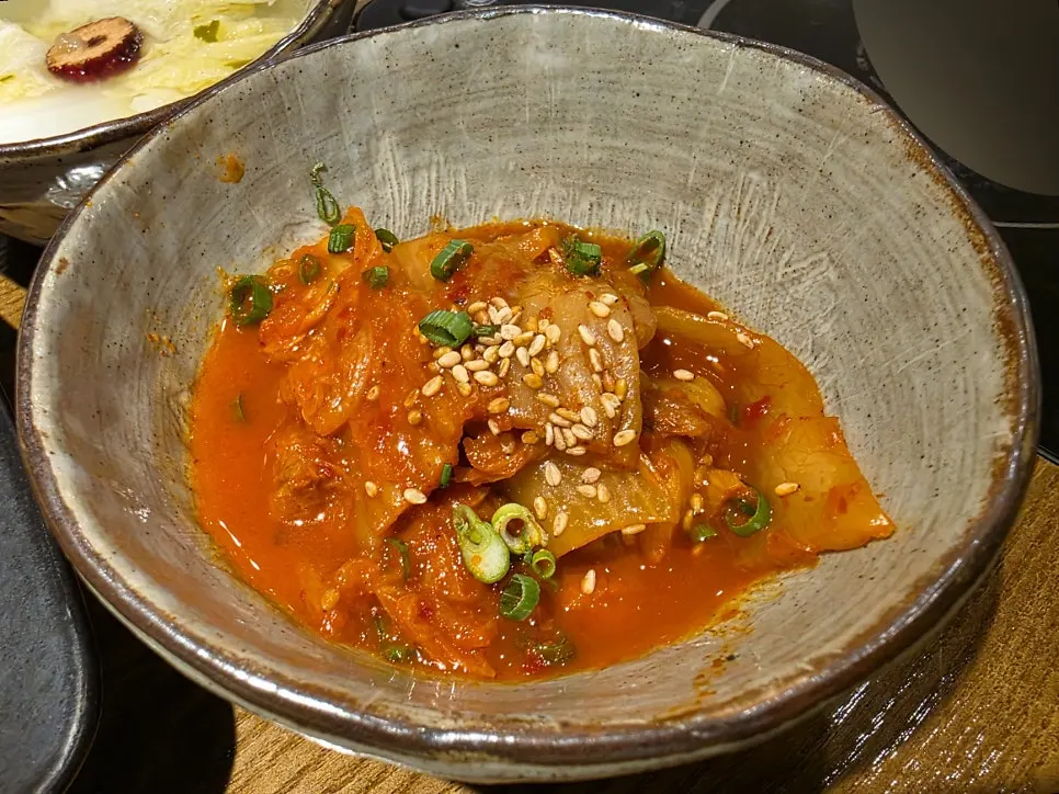 Stir-fried kimchi side dish at Modam Urban