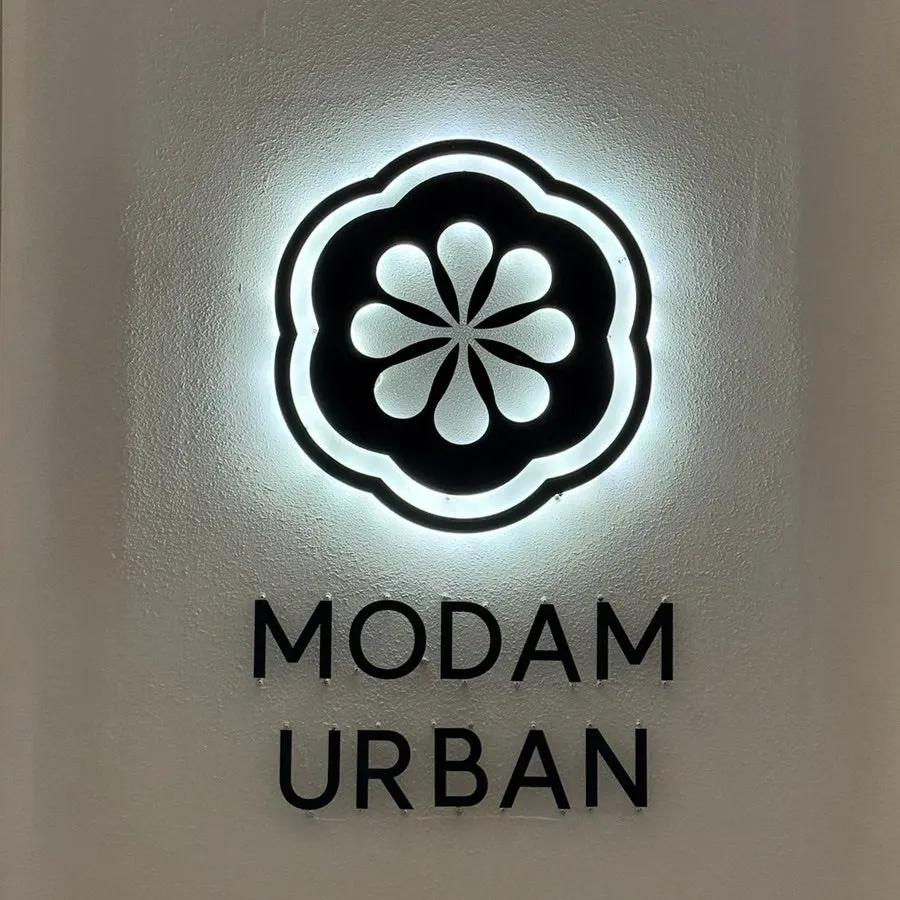 Final table setting from the meal at Modam Urban