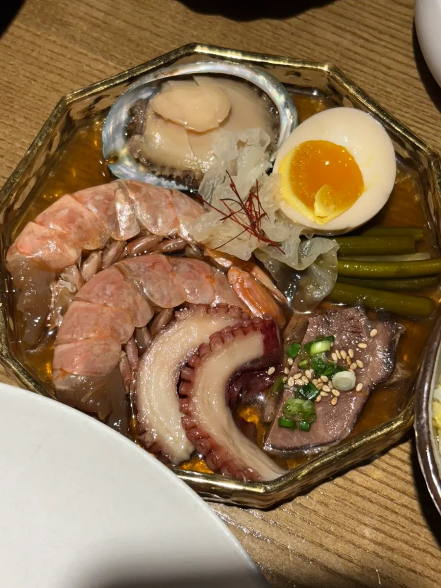 Mixed seafood jang with gim butter rice at Modam Urban