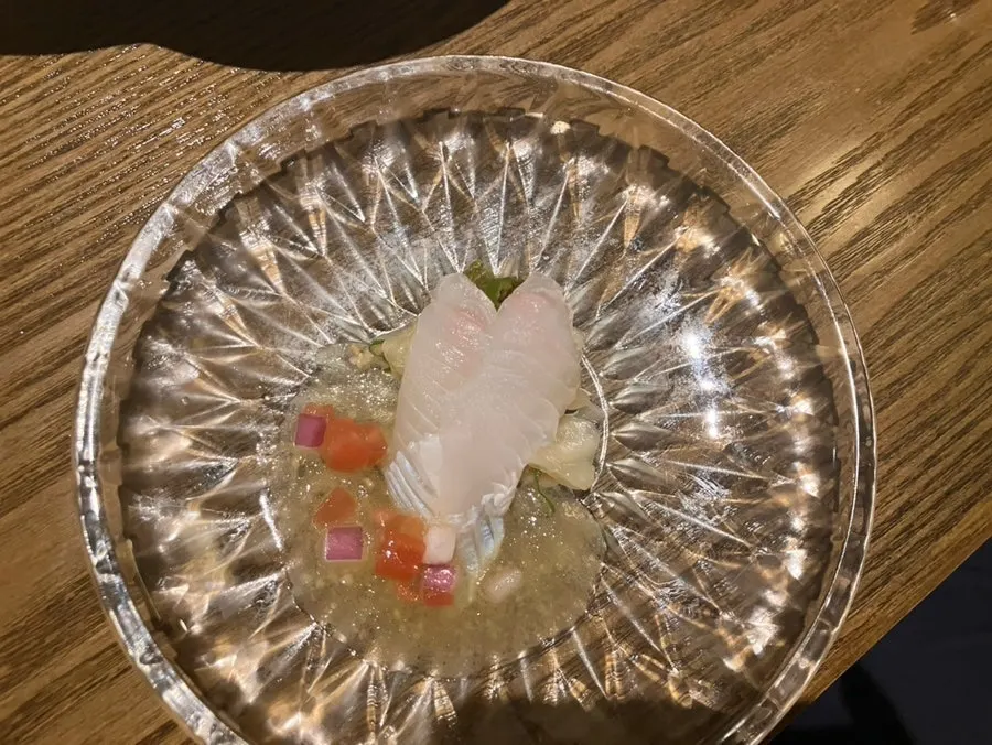 A bowl of perilla oil capellini