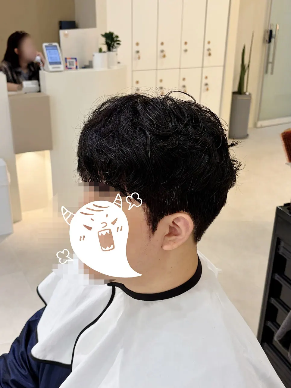 남자 볼륨펌 완성 앞모습