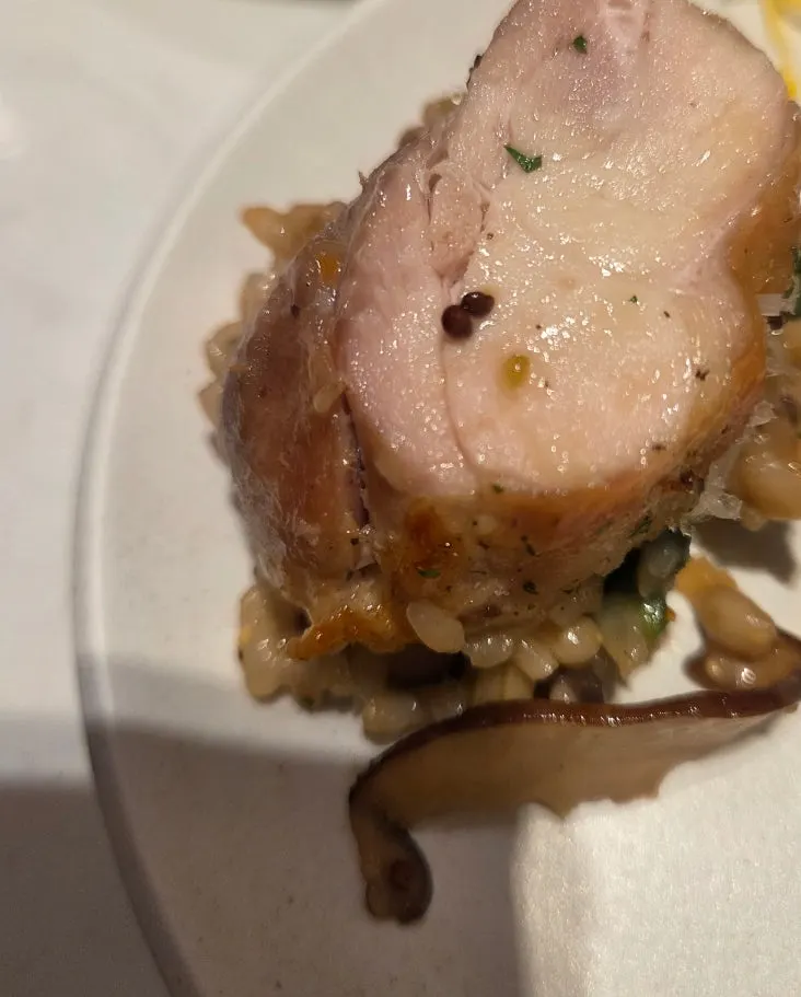 MOI's risotto with side accompaniments