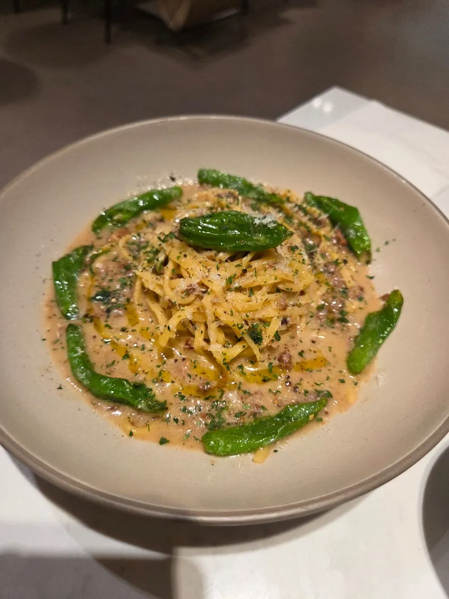 MOI's galbi ragu pasta white ragu