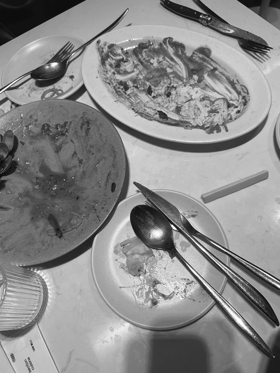 Table at MOI after finishing the meal