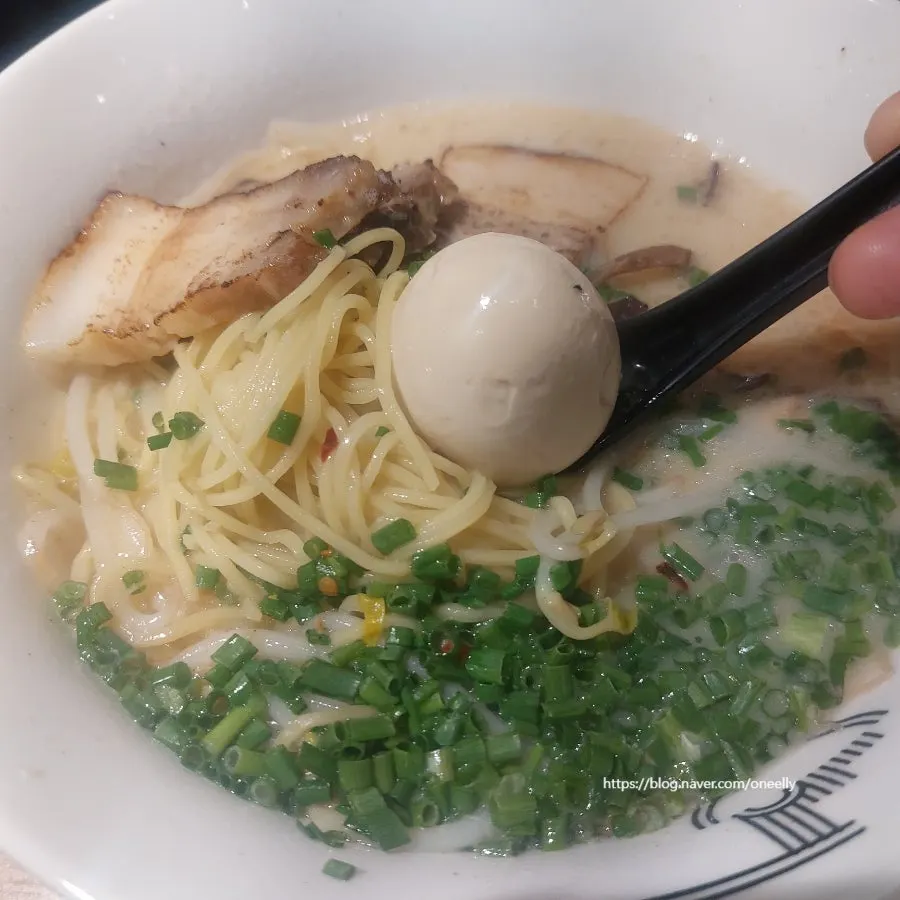 Motsu ramen with fried beef intestine