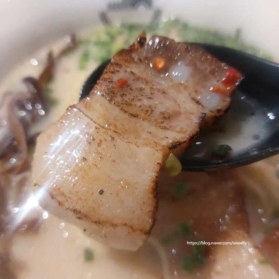 Ramen with fried beef intestine and chashu