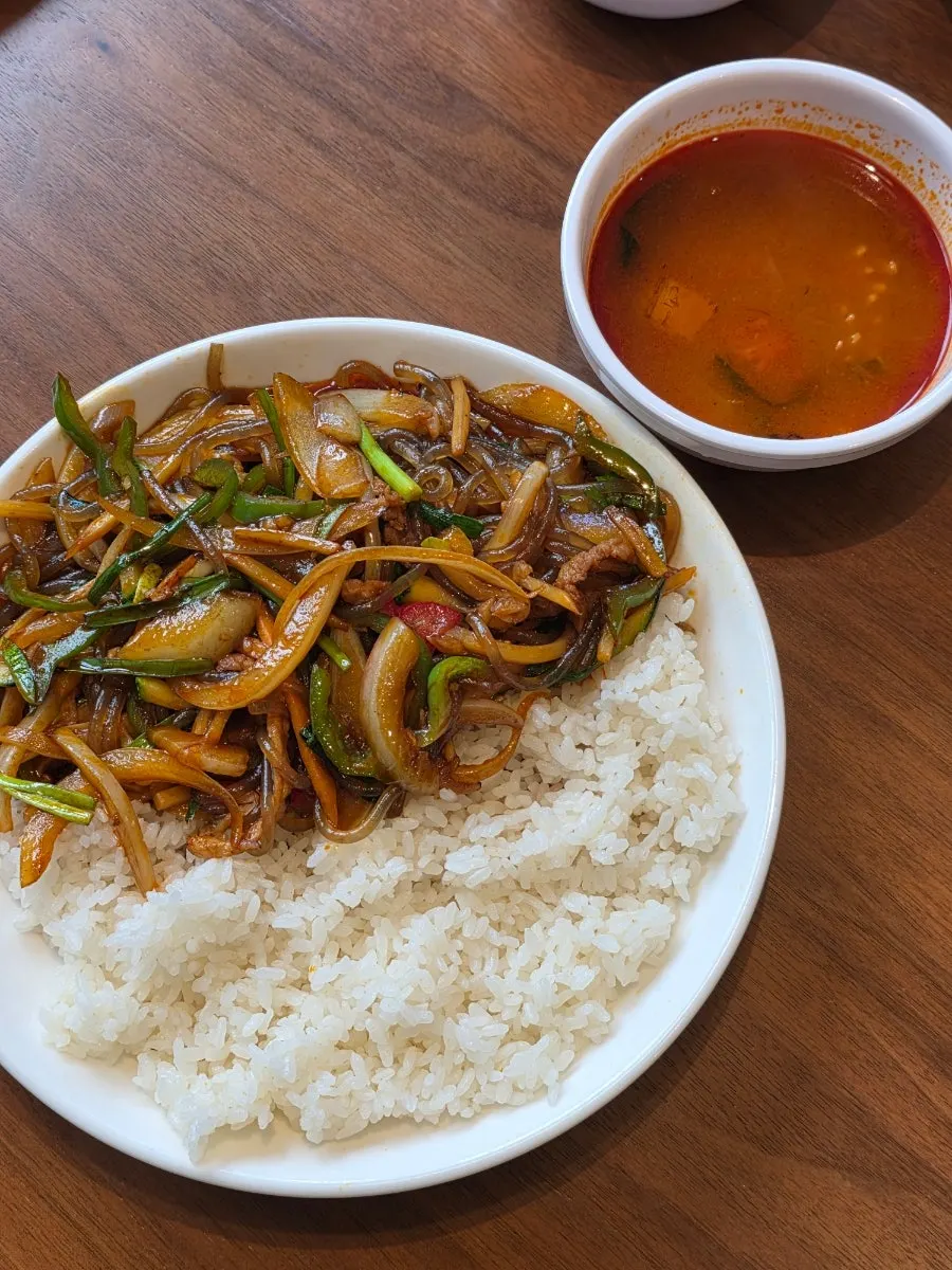 Japchae rice at Yugwanjang Banjeom