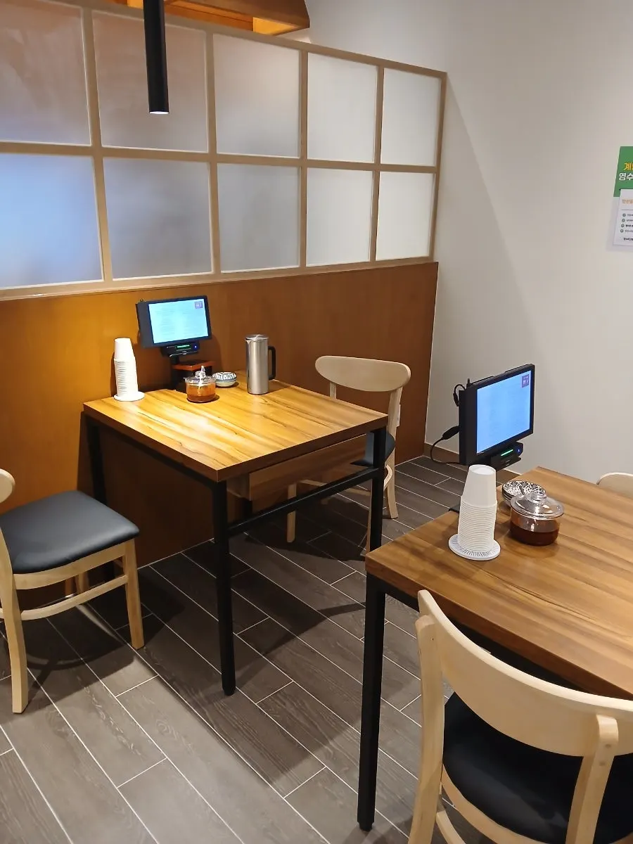 Clean wood-tone restaurant interior
