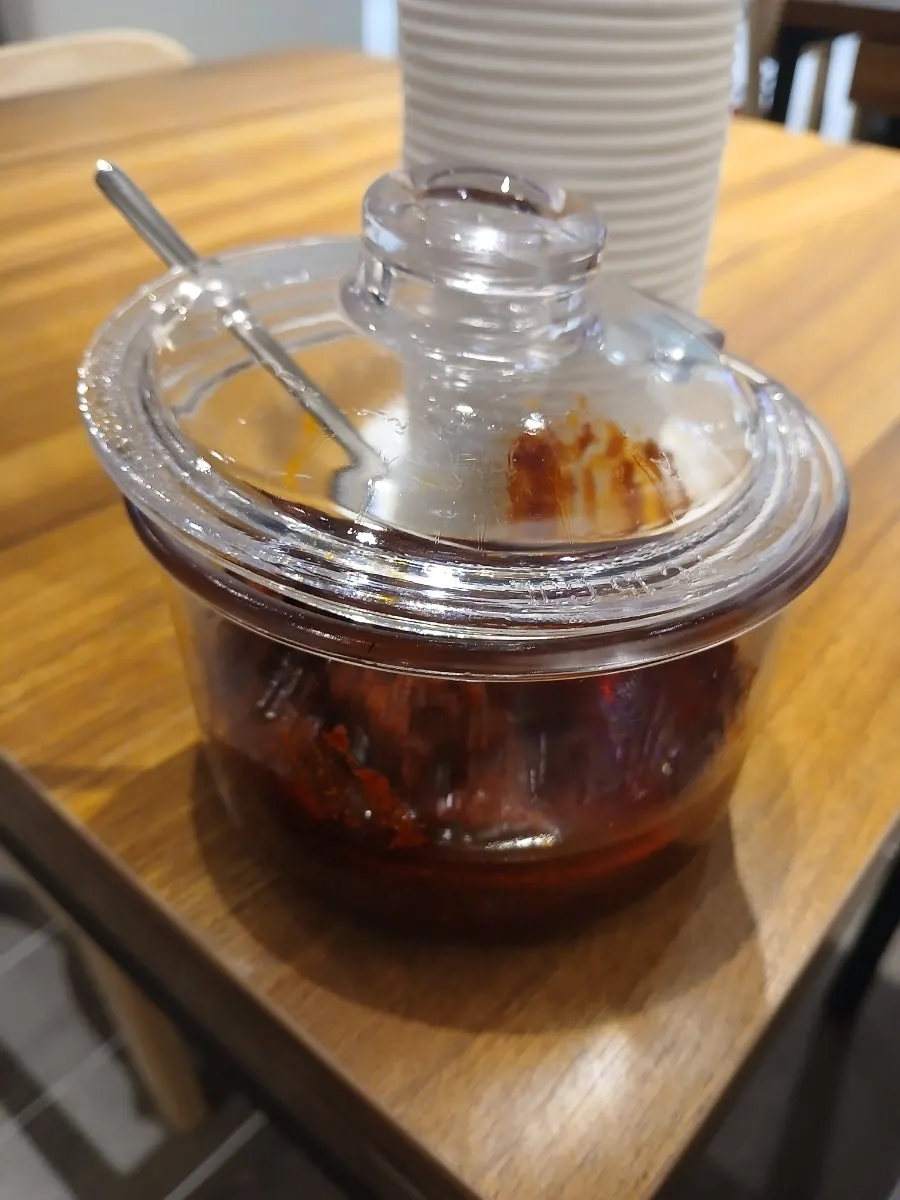 Spicy seasoning to add to the ramen