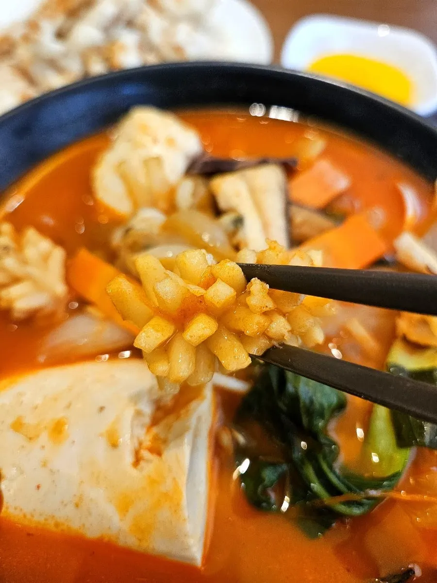 Sundubu jjampong packed with seafood and vegetables