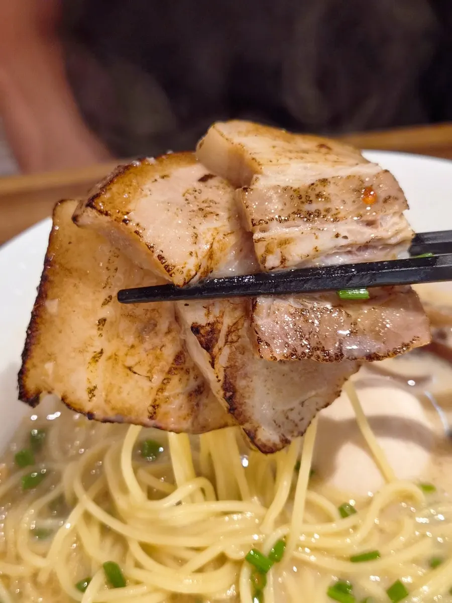 A bowl of the specialty Motsu Ramen at Gyedan Ramen in Mokdong
