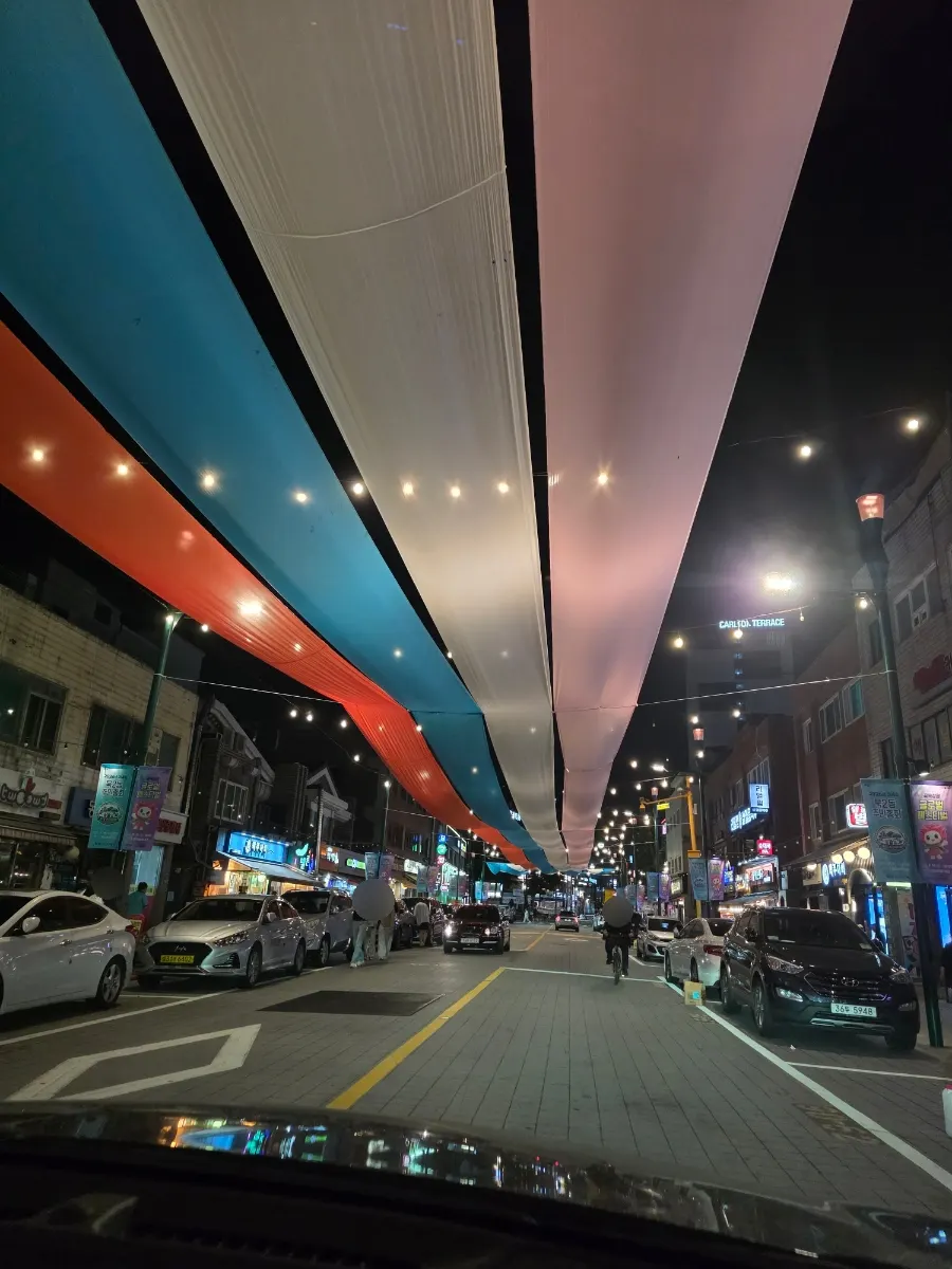 Street view of the Mukdong night market near Meokgol Station