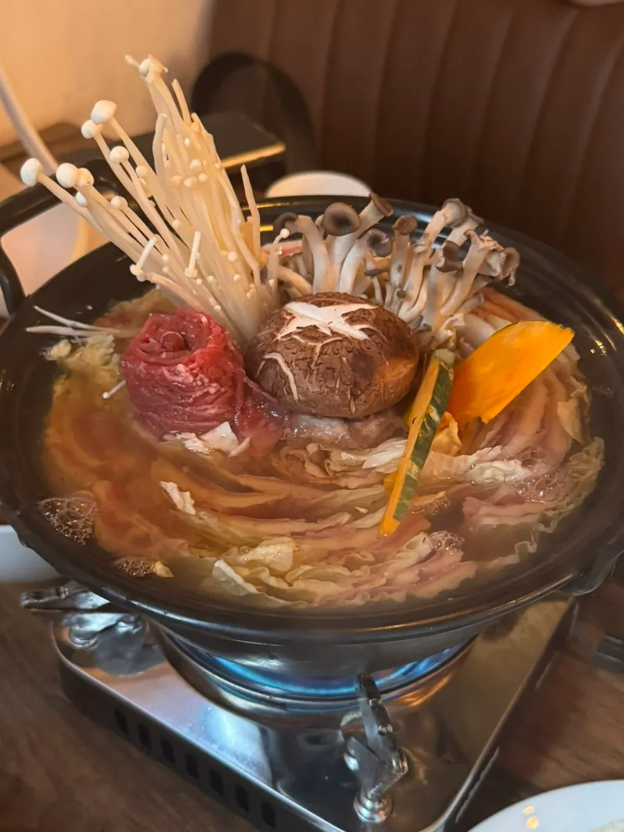 Mille-feuille nabe with layered napa cabbage and meat