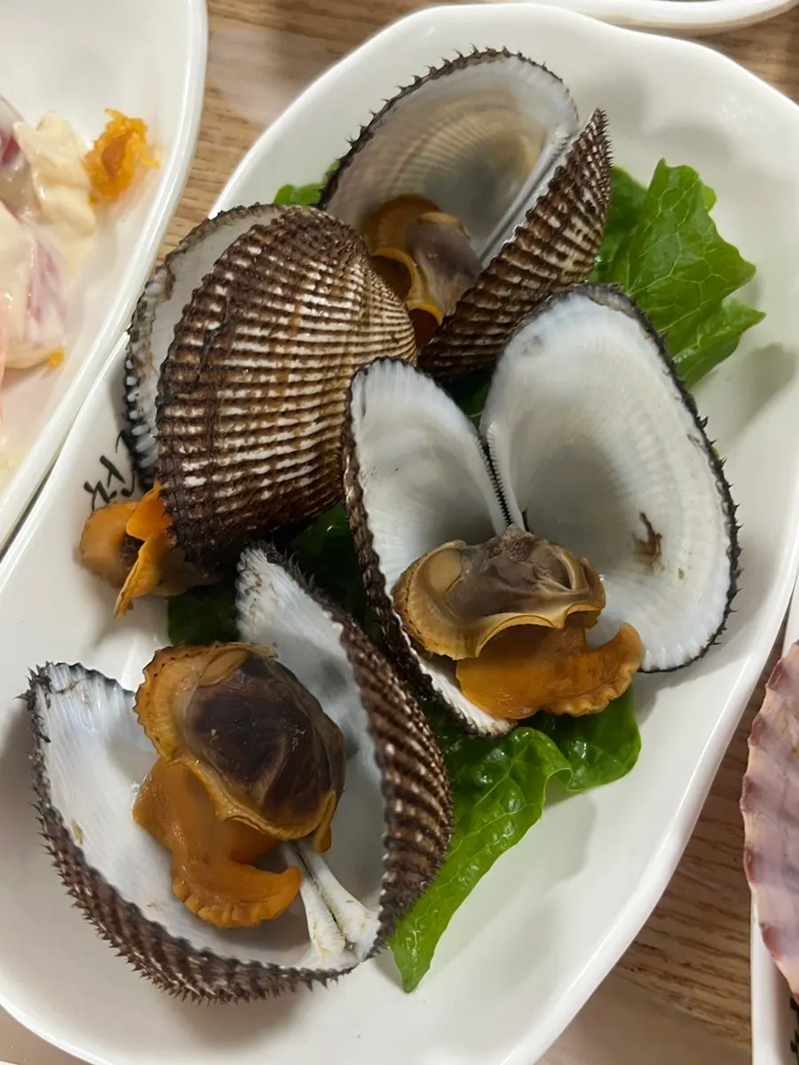 해물차림에 나온 해산물 찜