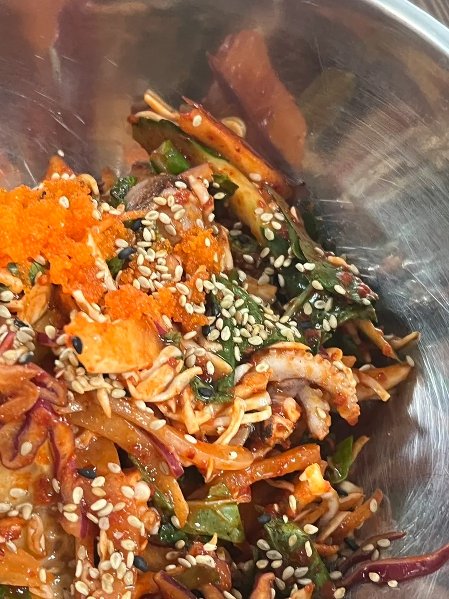 날치알 낙지초무침