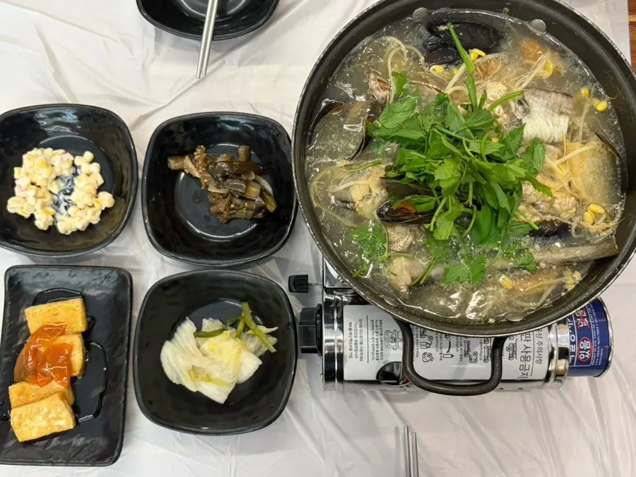 주문한 차돌쌈 아구찜