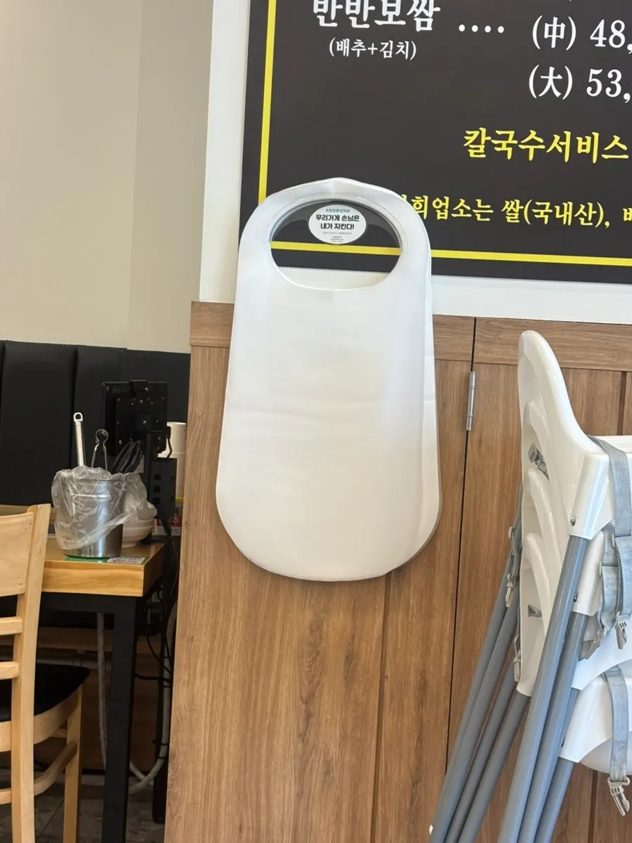 Aprons provided at the restaurant