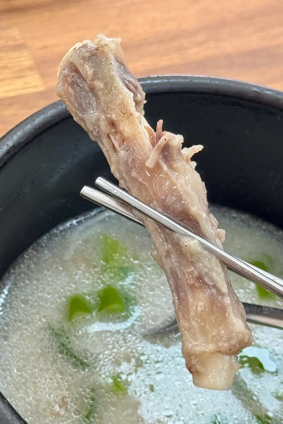 Soft meat clinging to the bone