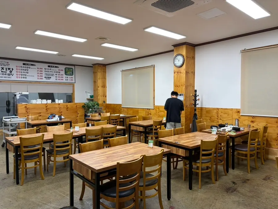 Restaurant interior with various seating options
