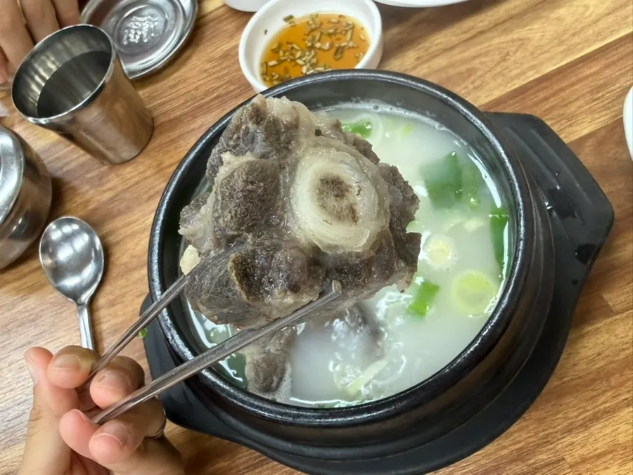 Beef tail soup packed with meat