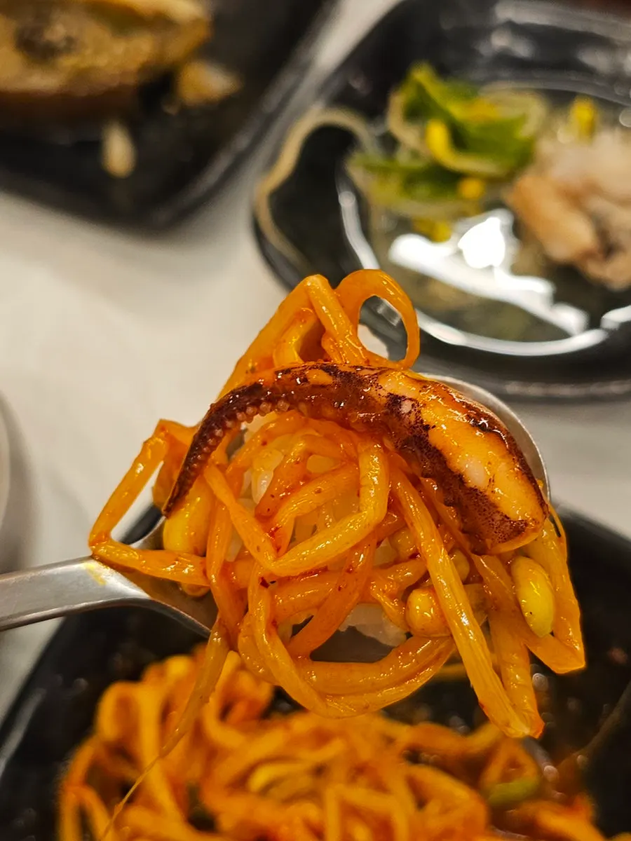 맵기 1단계 아구찜 한 젓가락