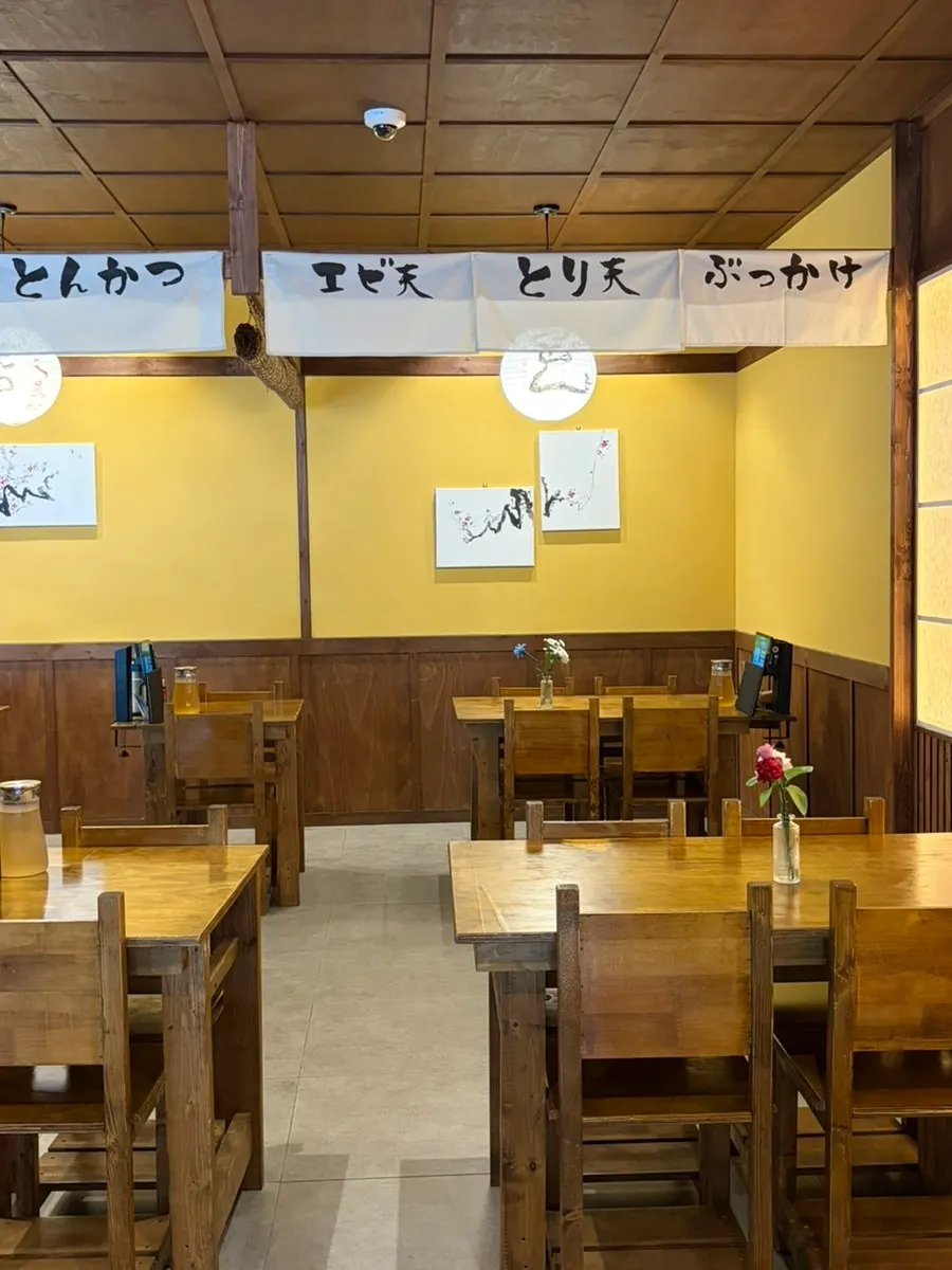 Neat wood-tone restaurant interior