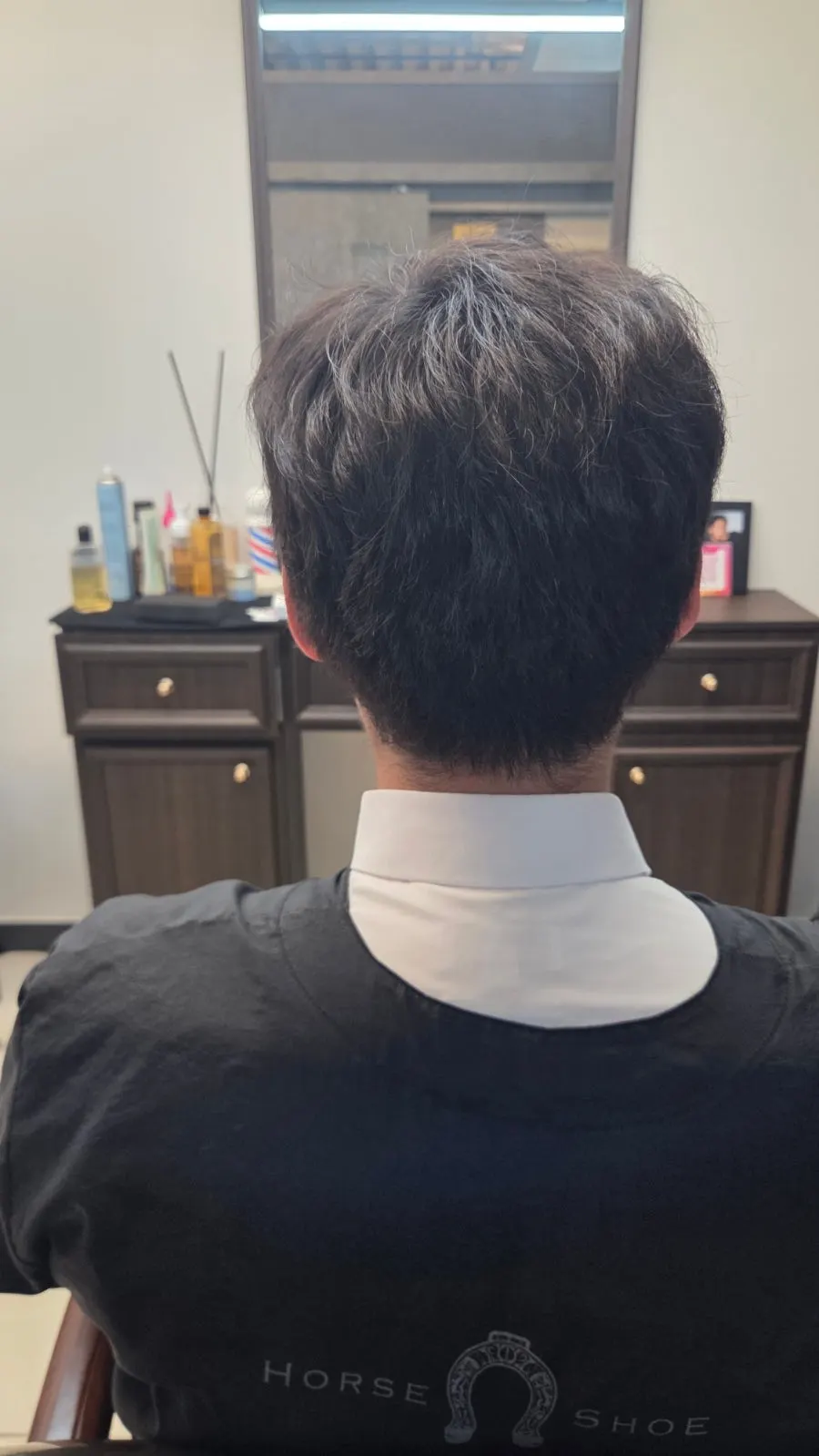 Hair condition before the Ga-il cut and down perm