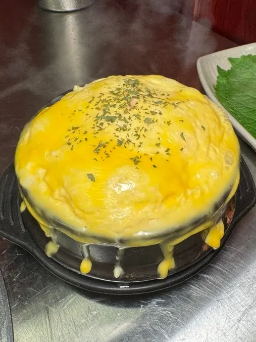 Complimentary cheese steamed egg