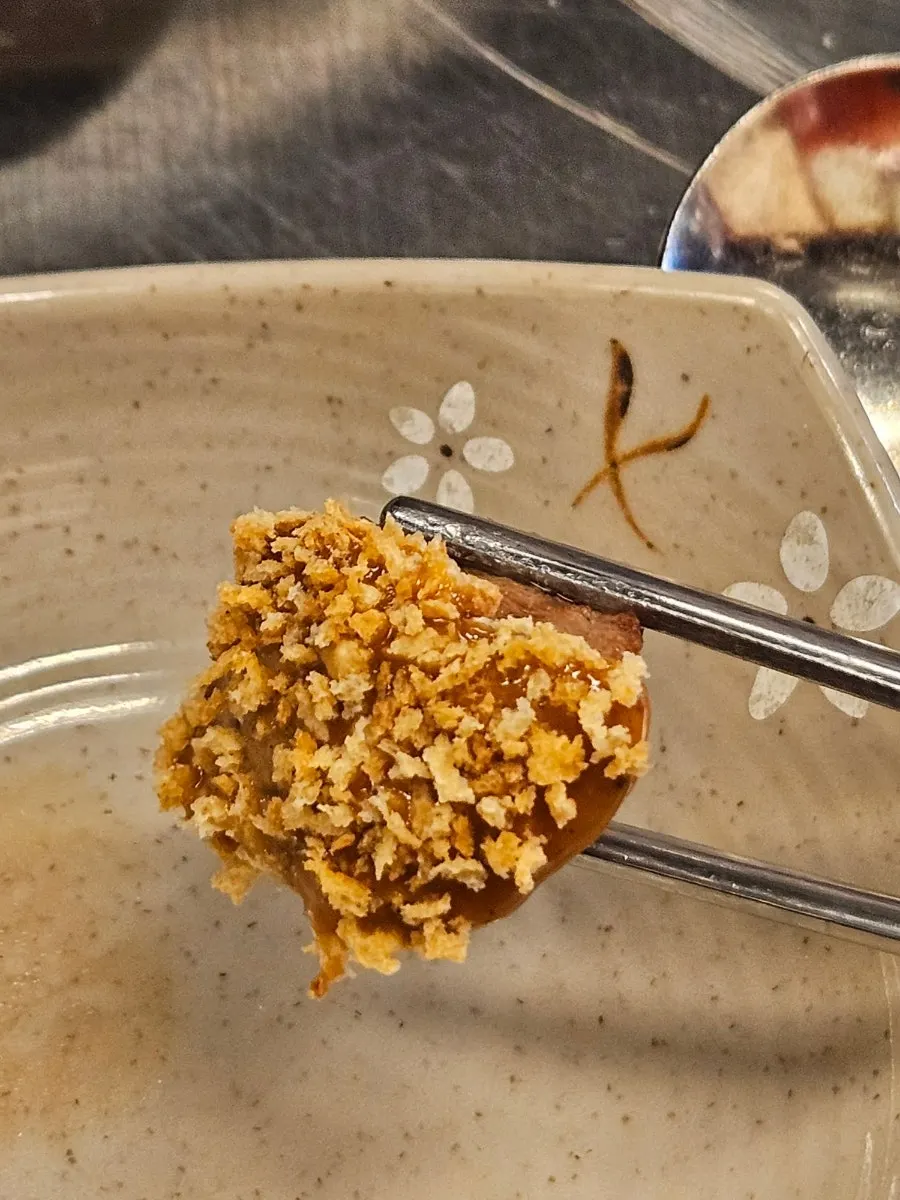 Tonkatsu sauce and bread crumb powder dip combo
