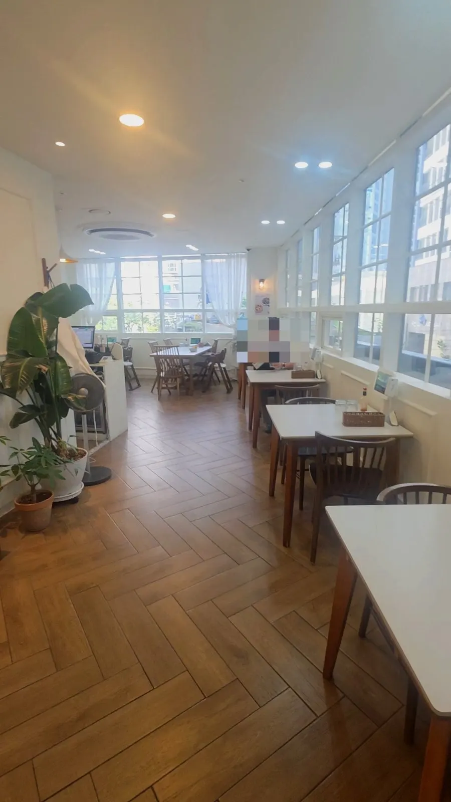 Interior with white walls and wood flooring