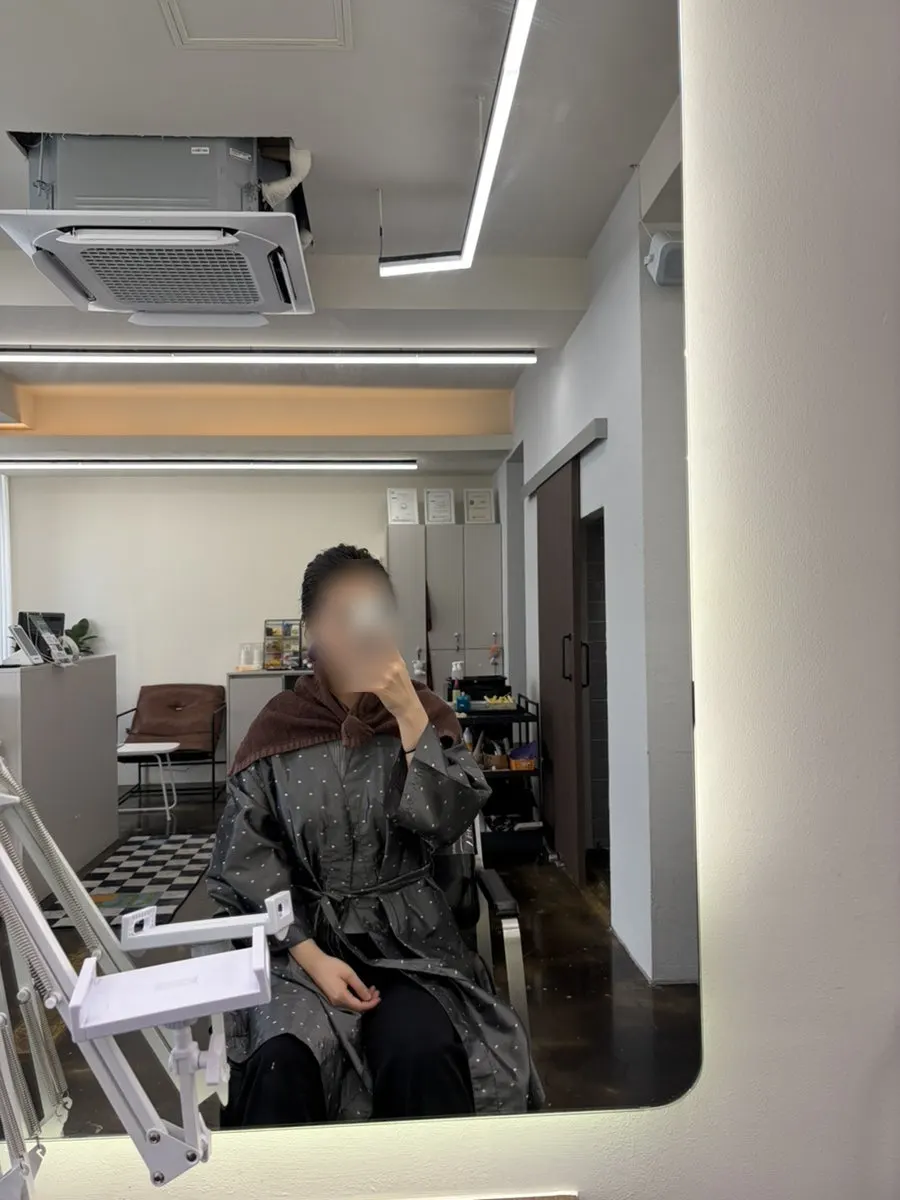 Layered cut in progress