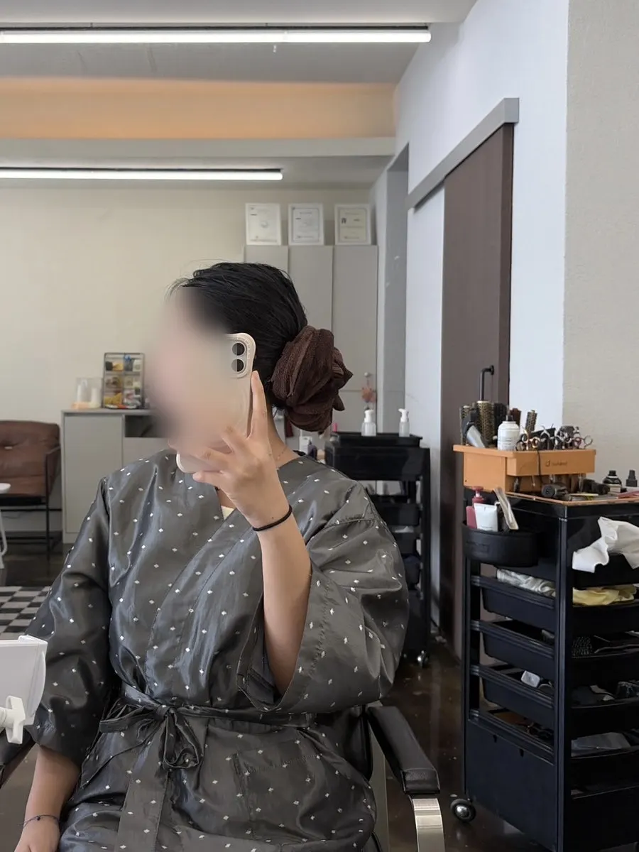 Hair after the cut and first shampoo