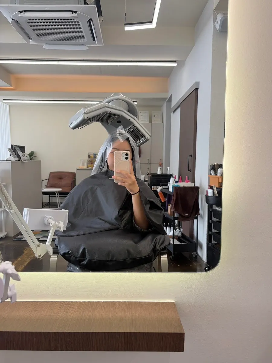 Perm solution being applied during the service