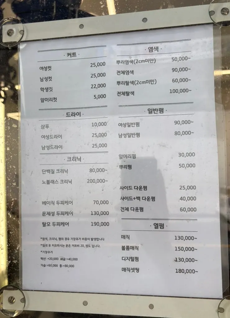 Momentium's price list and the director's business card