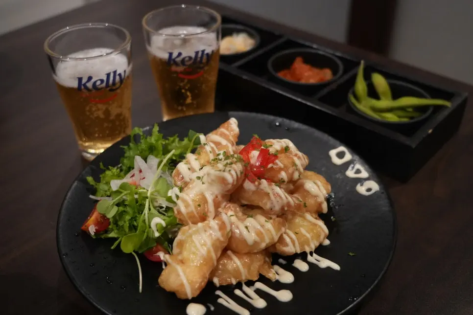 Crispy fried cream ebi mayo