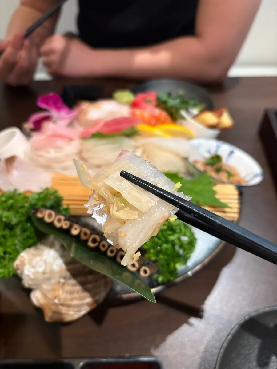 White kimchi side dish served with the meal