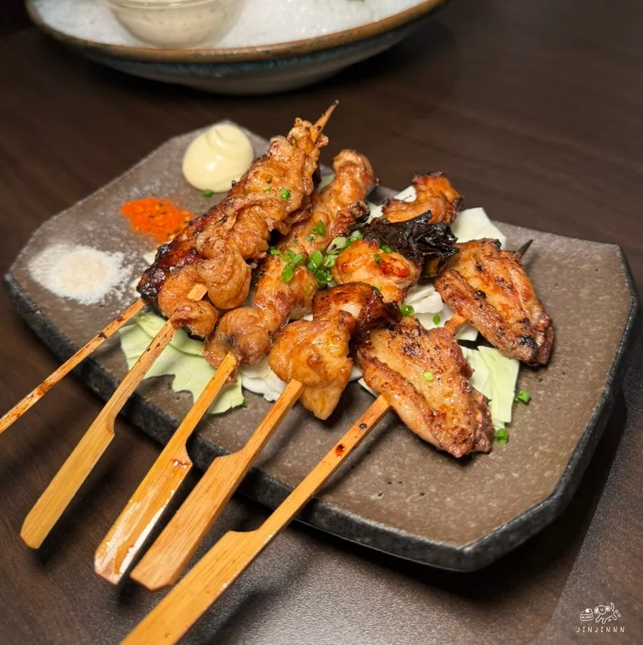 Set of 5 kinds of yakitori at Momiji Seolleung Branch