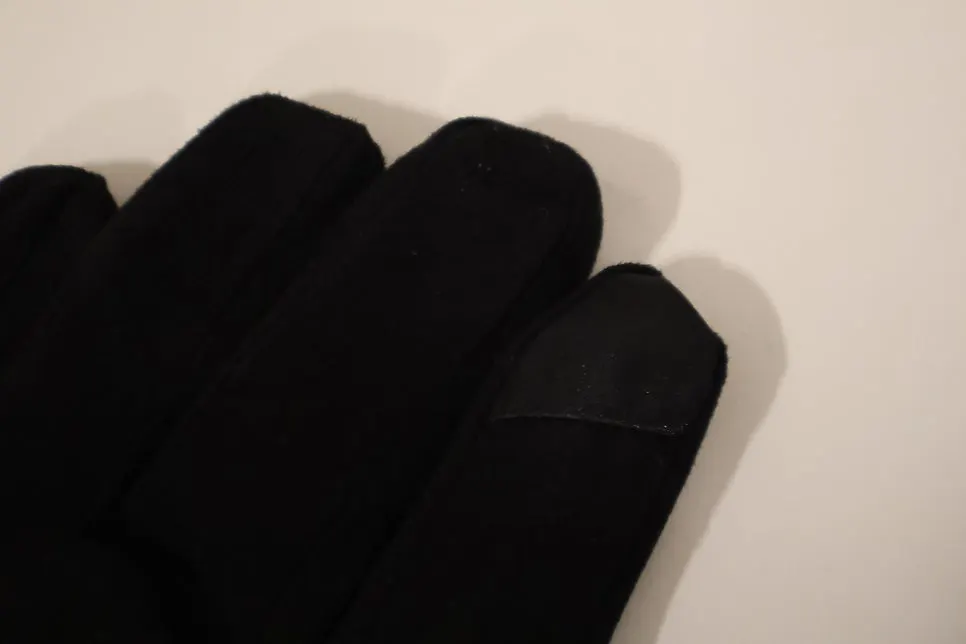 Black men's gloves styled with an outfit