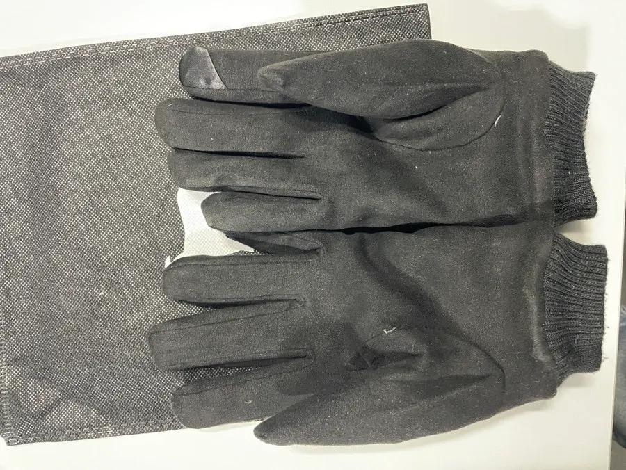 A pair of Mongolia Men's Winter Gloves removed from the package
