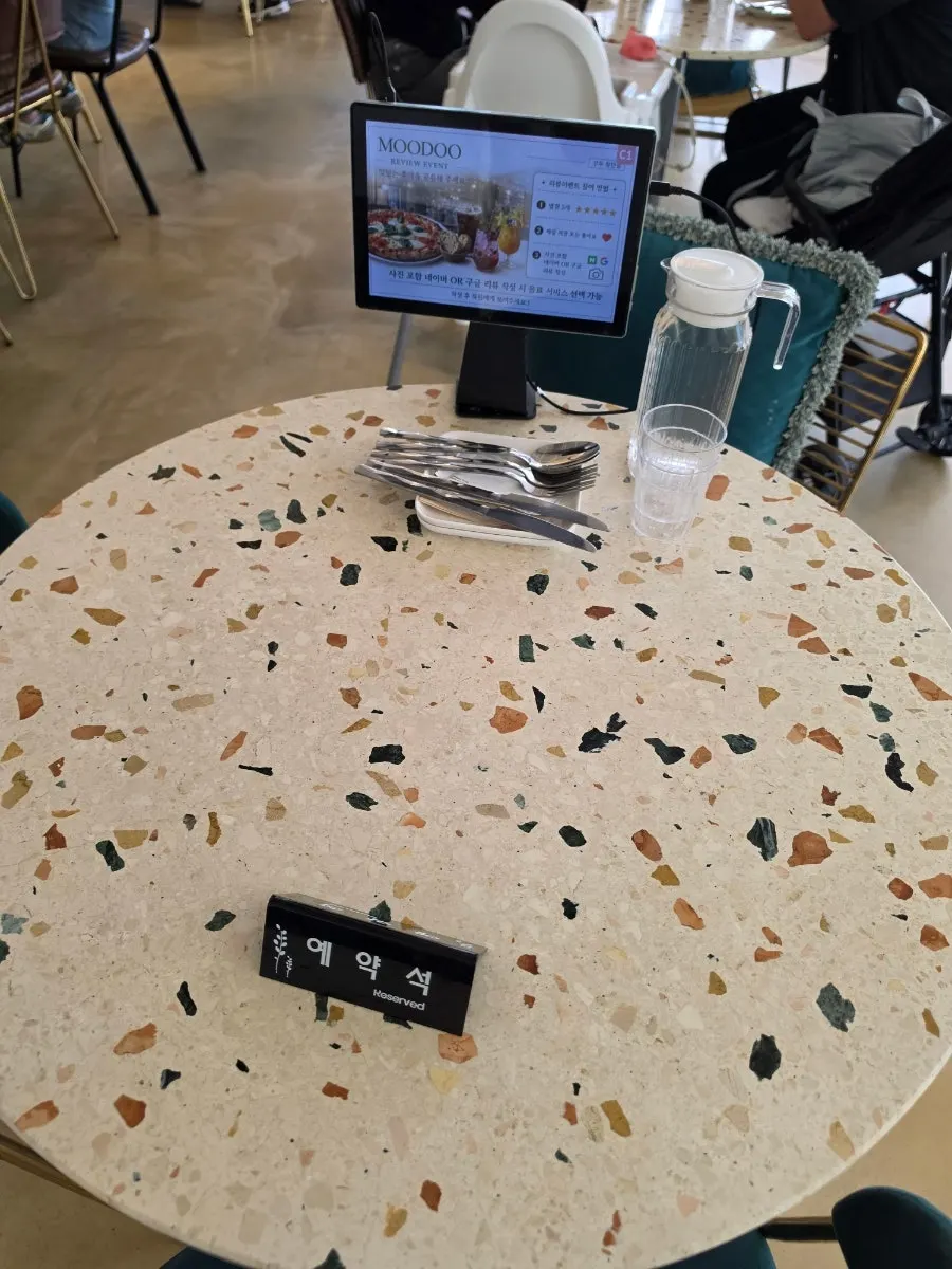 Table at MooDoo marked as reserved