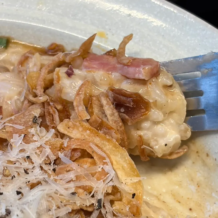꾸덕한 갈비크림 리조또 단면
